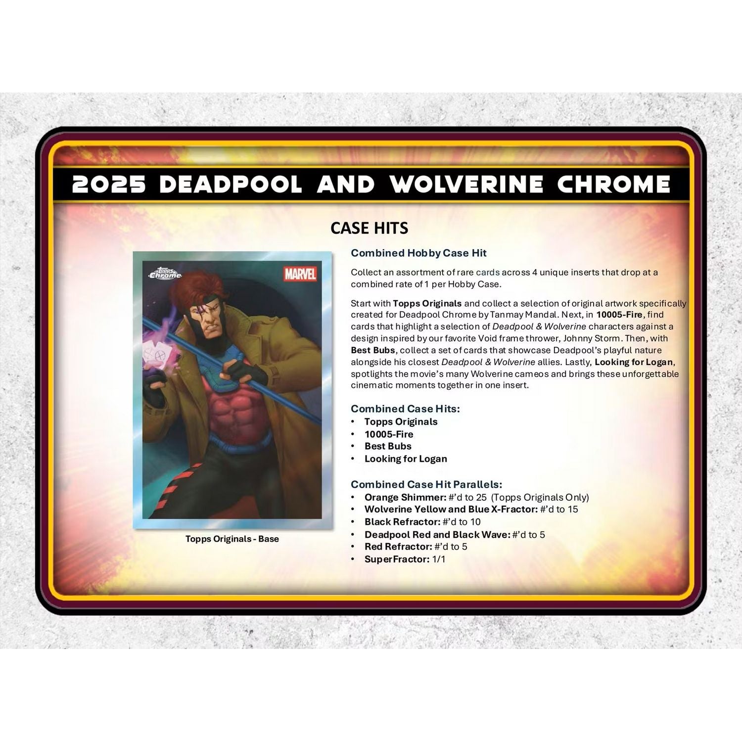 2025 Topps Marvel Chrome Deadpool Hobby Box