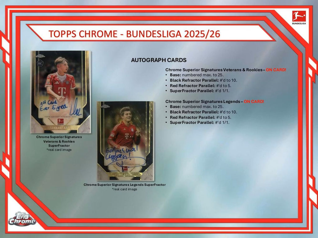 2025-26 Topps Chrome Bundesliga Soccer Hobby Box