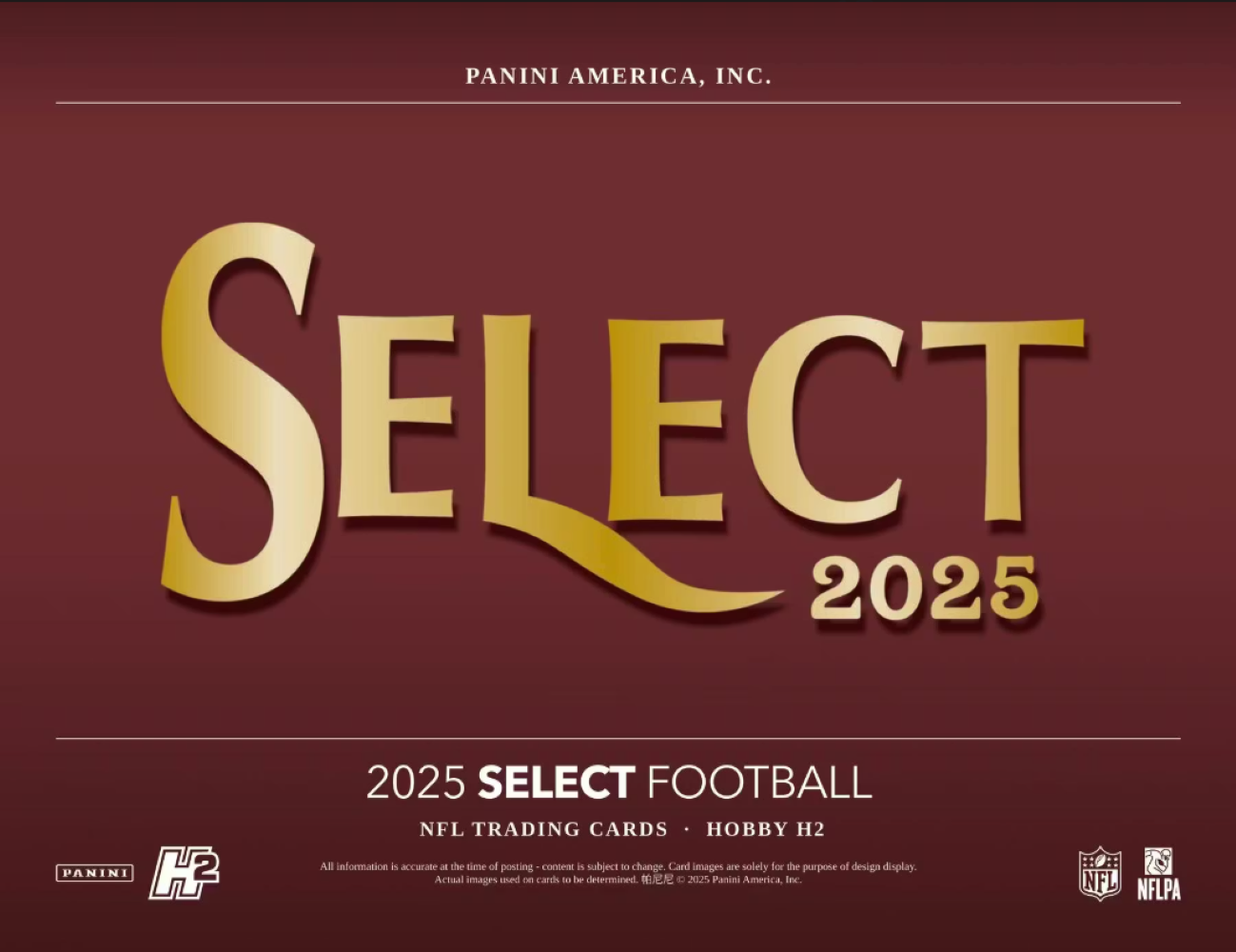 2025 Panini Select Football H2 Box (Disco Prizms)