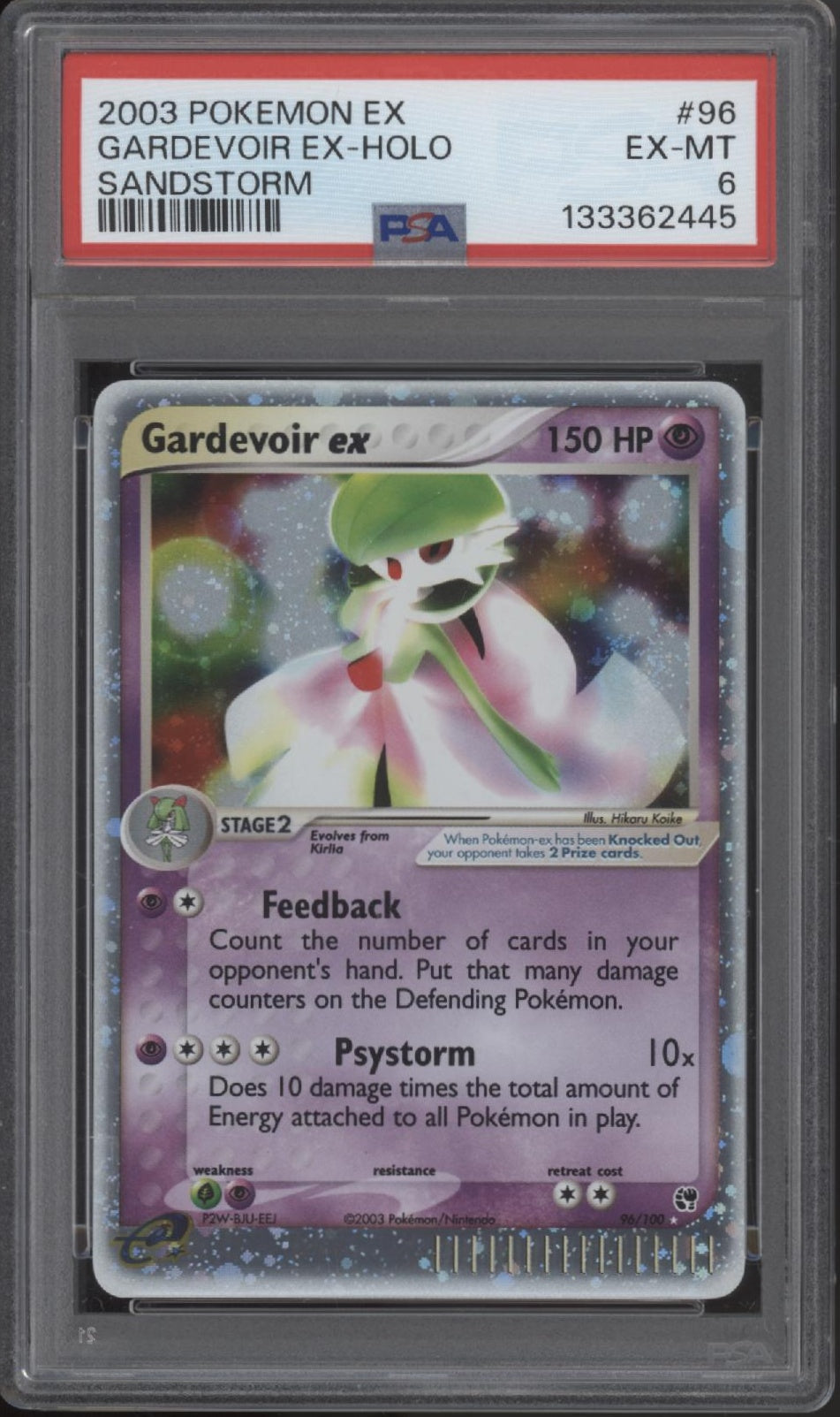 Gardevoir ex Pokemon Sandstorm Holo #96 PSA 6