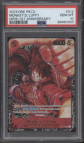 Monkey D Luffy One Piece Card Game Awakening of the New Era 1st Anniversary PSA 10
