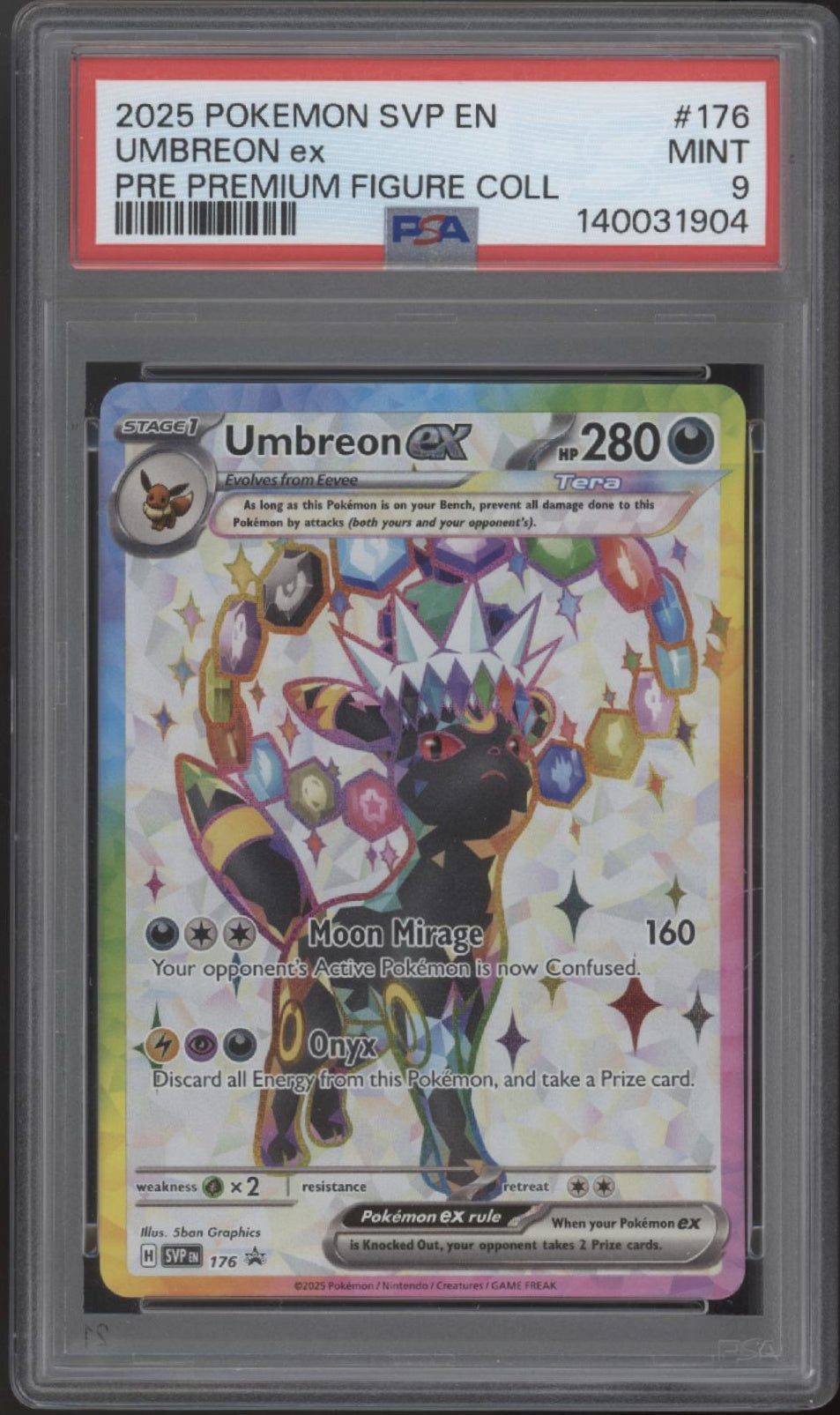 Umbreon ex Pokemon Pre Premium Figure Collection #176 PSA 9