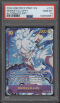 Monkey D Luffy One Piece Card Game PRB01 Alternate Art #119 PSA 10