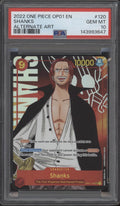 Shanks One Piece Card Game OP01 Alternate Art #120 PSA 10