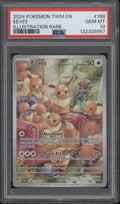 Eevee Pokemon Twilight Masquerade Illustration Rare #188 PSA 10