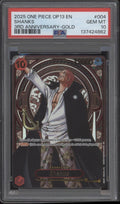 Shanks One Piece Card Game OP13 3rd Anniversary Gold #004 PSA 10 #1