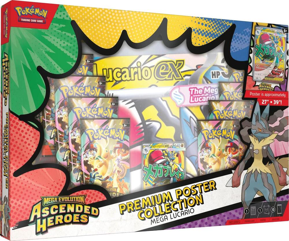 Pokémon TCG: Mega Evolution: Ascended Heroes - Premium Poster Collection (Mega Lucario) (Limit 1)