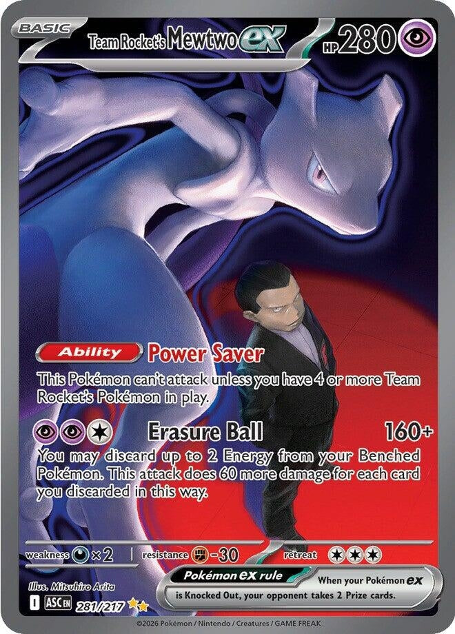 Team Rocket's Mewtwo ex (281/217) (ASC)