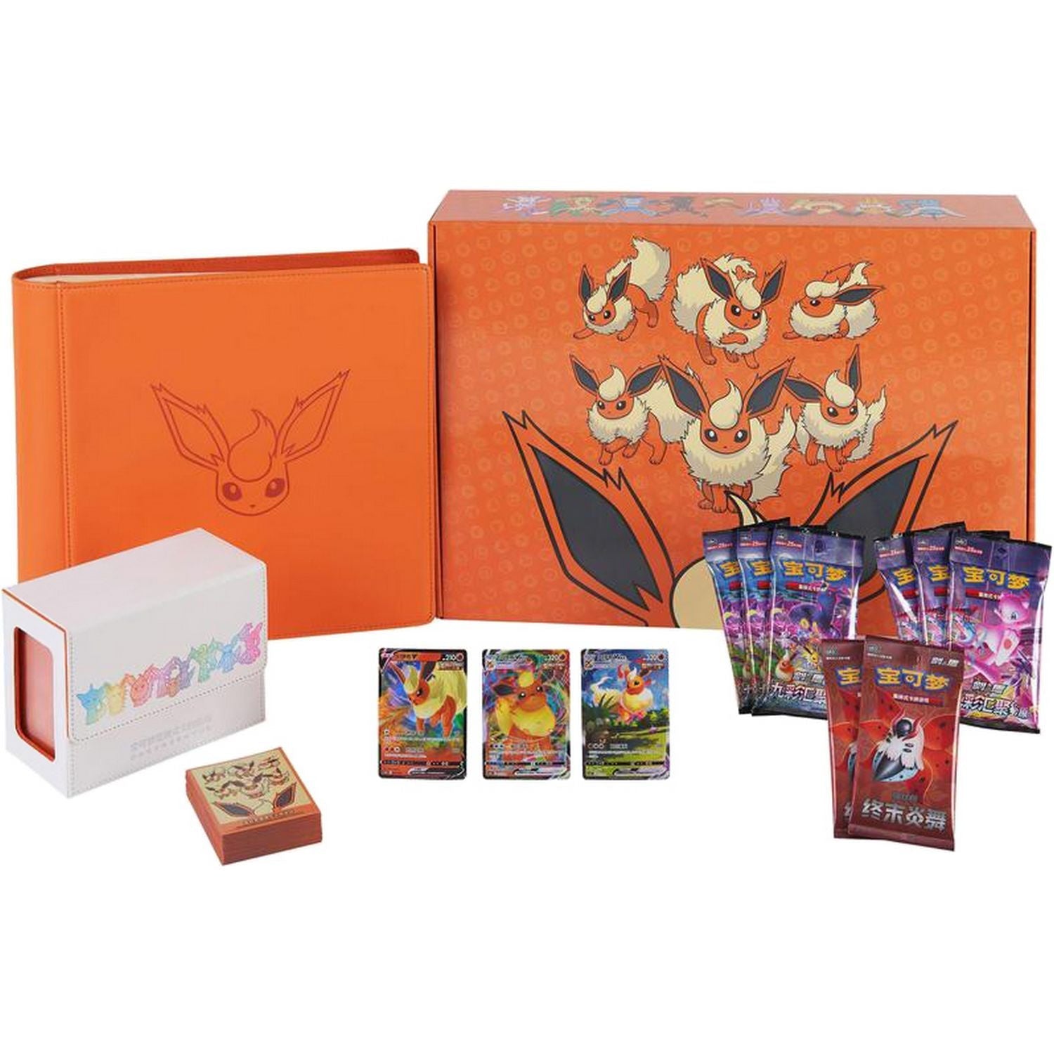 Pokemon: Chinese Eevee GX Premium Gift Box Bundle "Flareon"