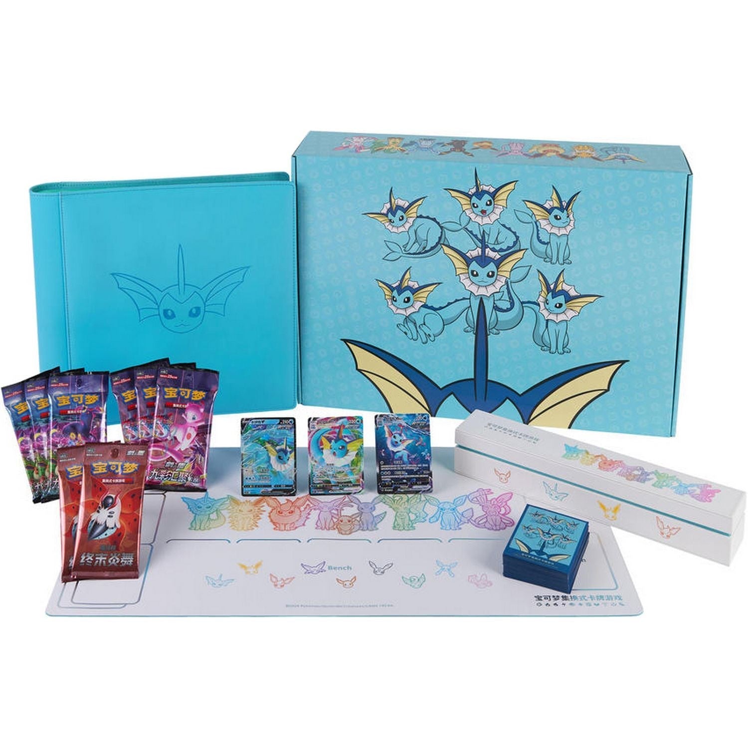 Pokemon: Chinese Eevee GX Premium Gift Box Bundle "Vaporeon"