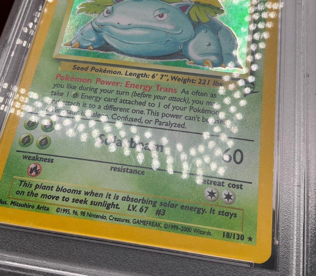 Venusaur Pokemon Base Set 2 Holo #18 PSA 7