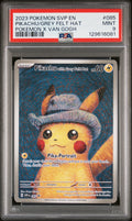 PIKACHU/GREY FELT HAT POKEMON X VAN GOGH 2023 POKEMON SVP EN-SV BLACK STAR PROMO PSA MINT 9