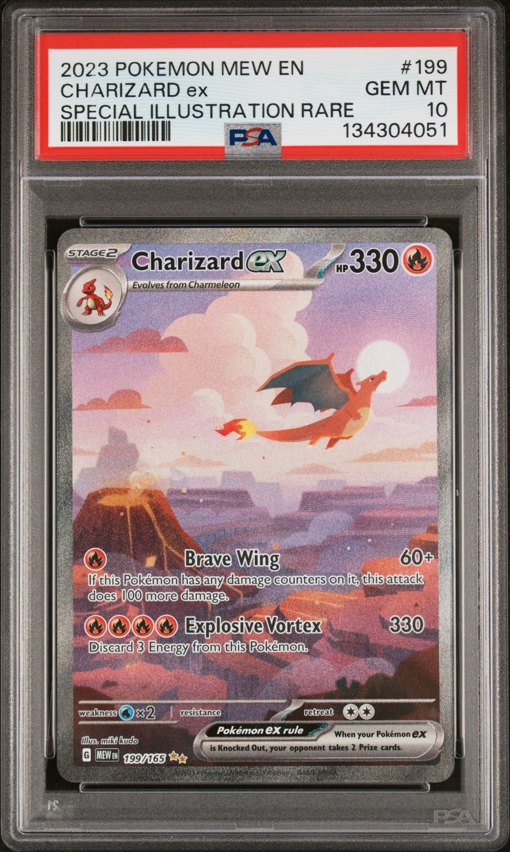 CHARIZARD ex SPECIAL ILLUSTRATION RARE 2023 POKEMON MEW EN-151 PSA GEM MT 10