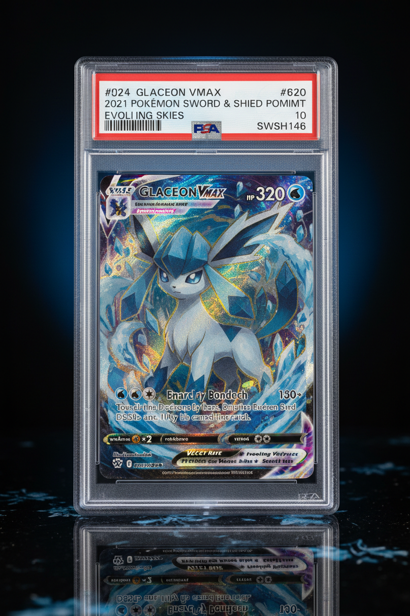 FA/GLACEON VMAX EVOLVING SKIES-SECRET 2021 POKEMON SWORD & SHIELD EVOLVING SKIES PSA GEM MT 10