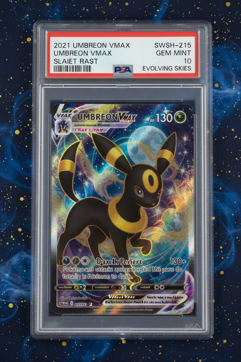 FA/UMBREON VMAX EVOLVING SKIES-SECRET 2021 POKEMON SWORD & SHIELD EVOLVING SKIES PSA GEM MT 10