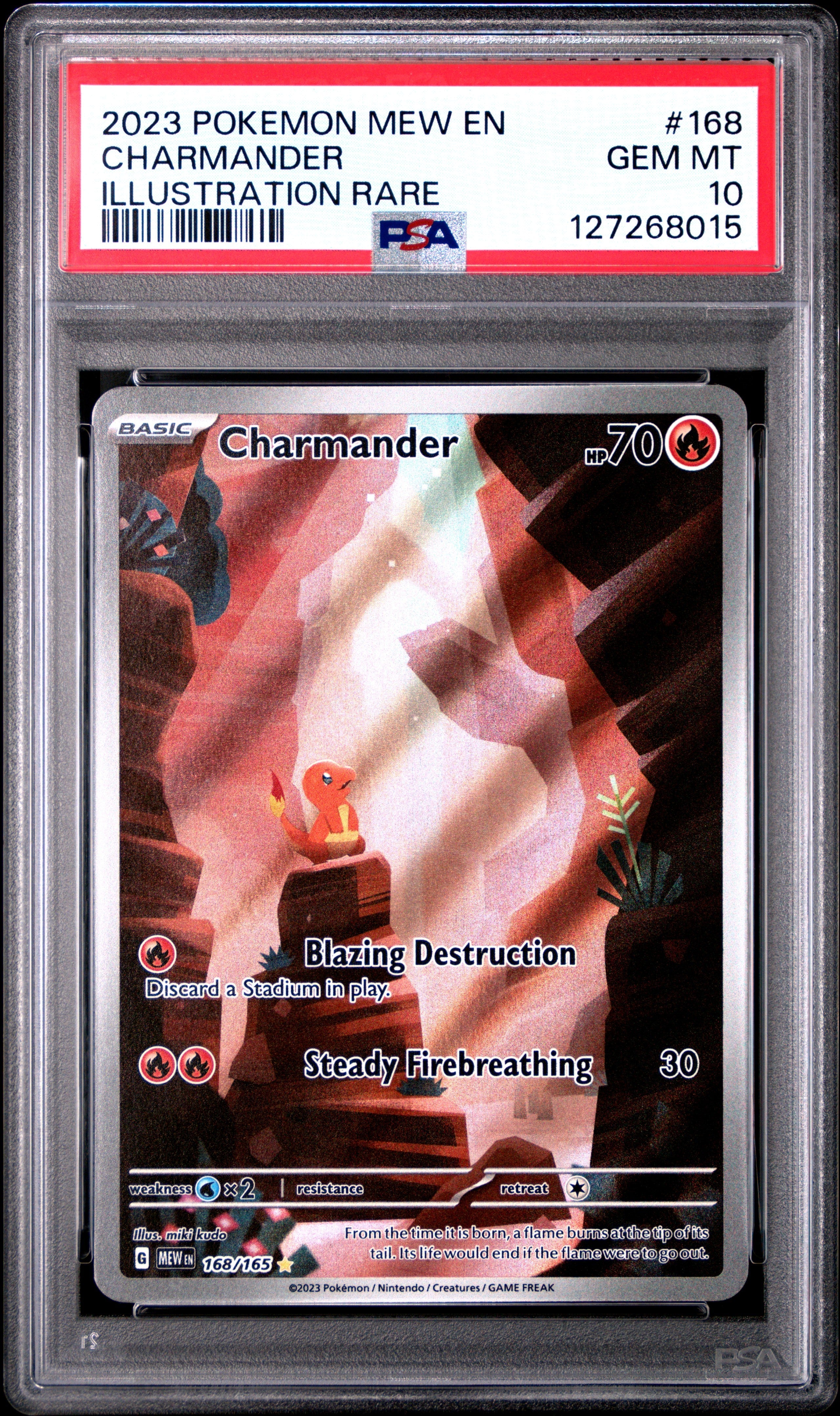CHARMANDER ILLUSTRATION RARE 2023 POKEMON MEW EN-151 PSA GEM MT 10